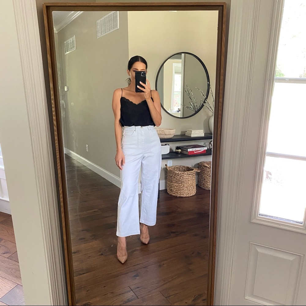 White Wide Leg denim - Picture 5 of 10